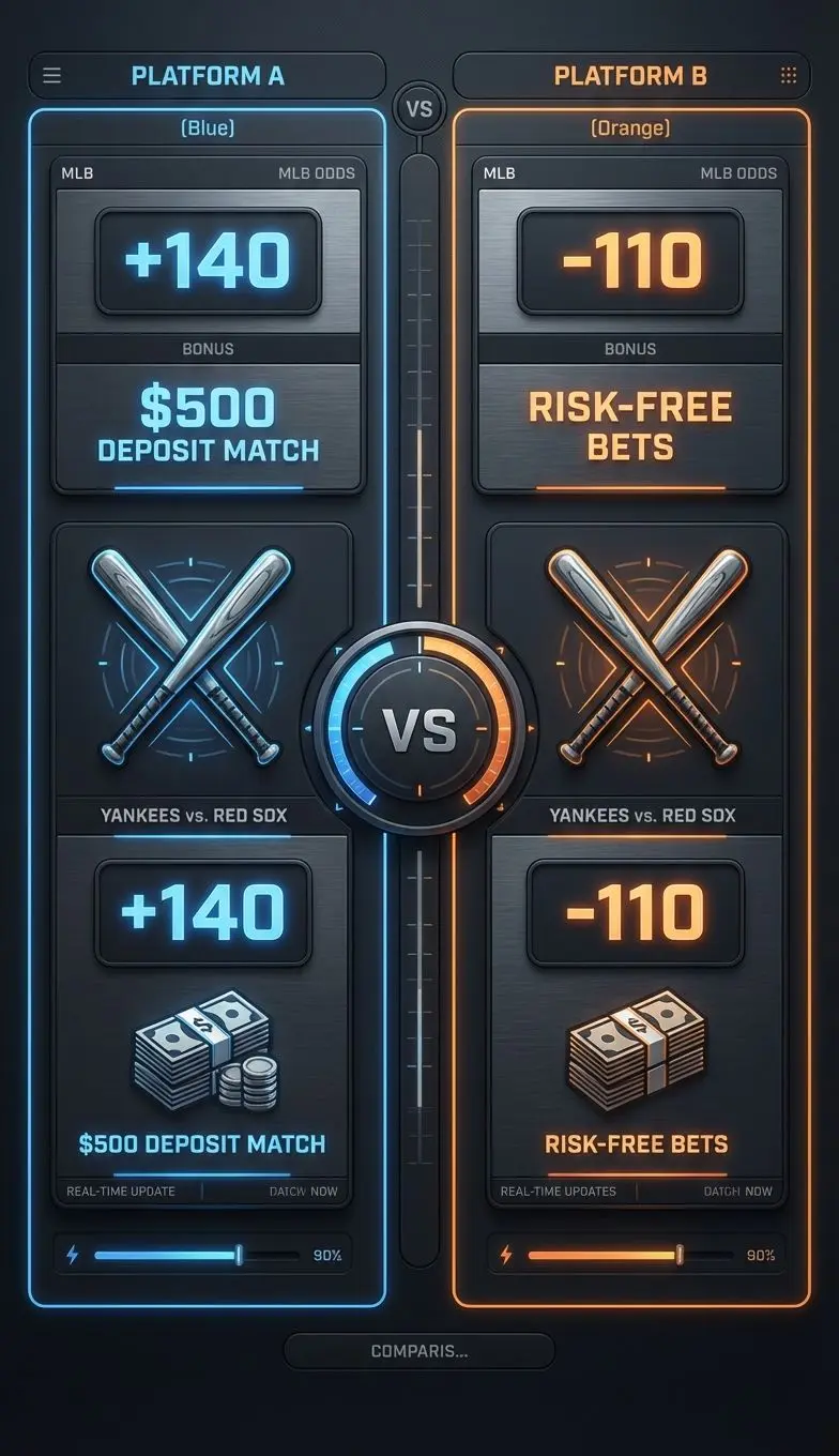 Tabla comparativa de cuotas y bonos de bienvenida para apuestas béisbol Colombia