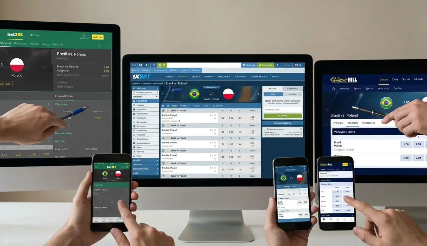 Comparación de cuotas de apuestas en voleibol Colombia en distintos dispositivos.