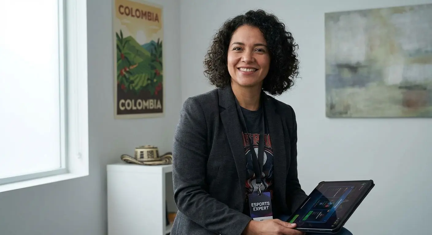 Retrato profesional de autora experta en apuestas eSports