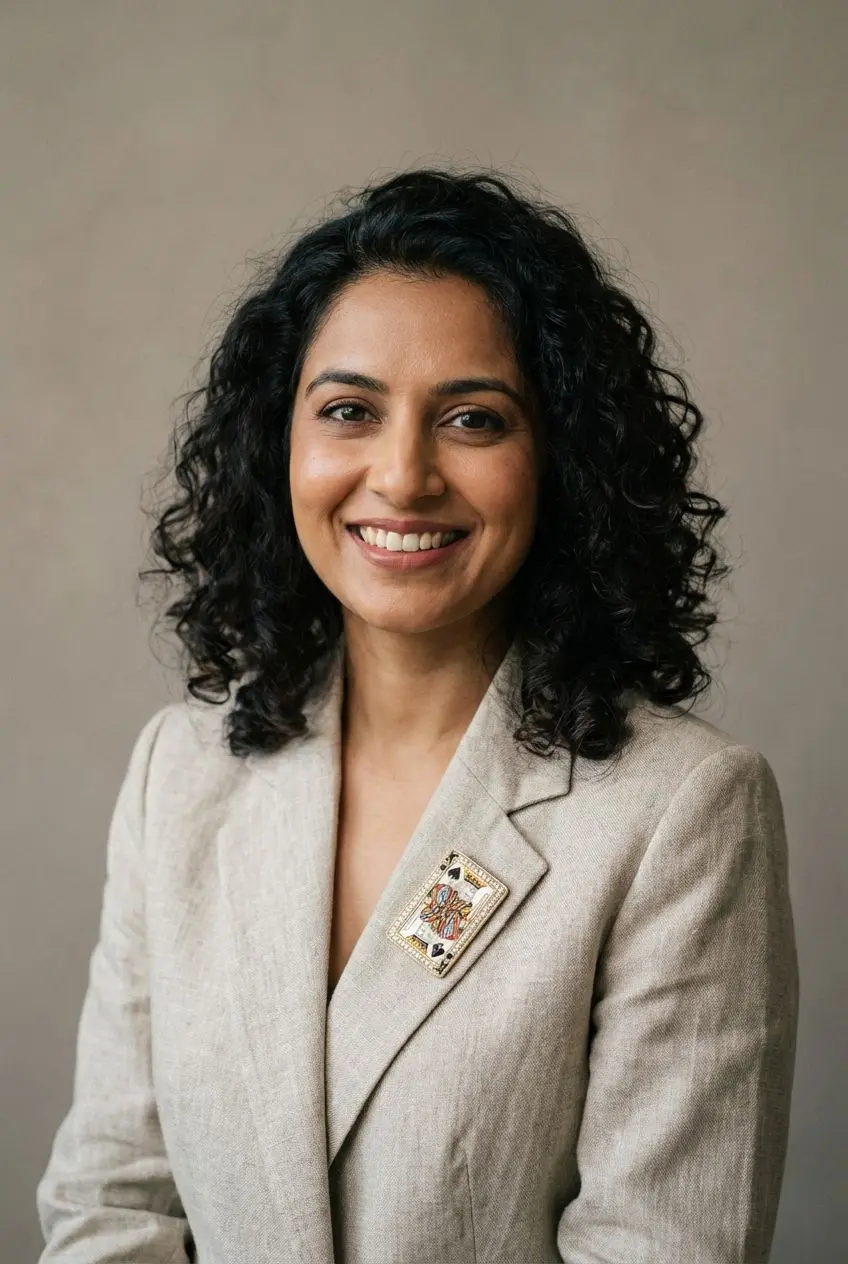 Retrato profesional de Suswati Basu, experta en casinos en línea