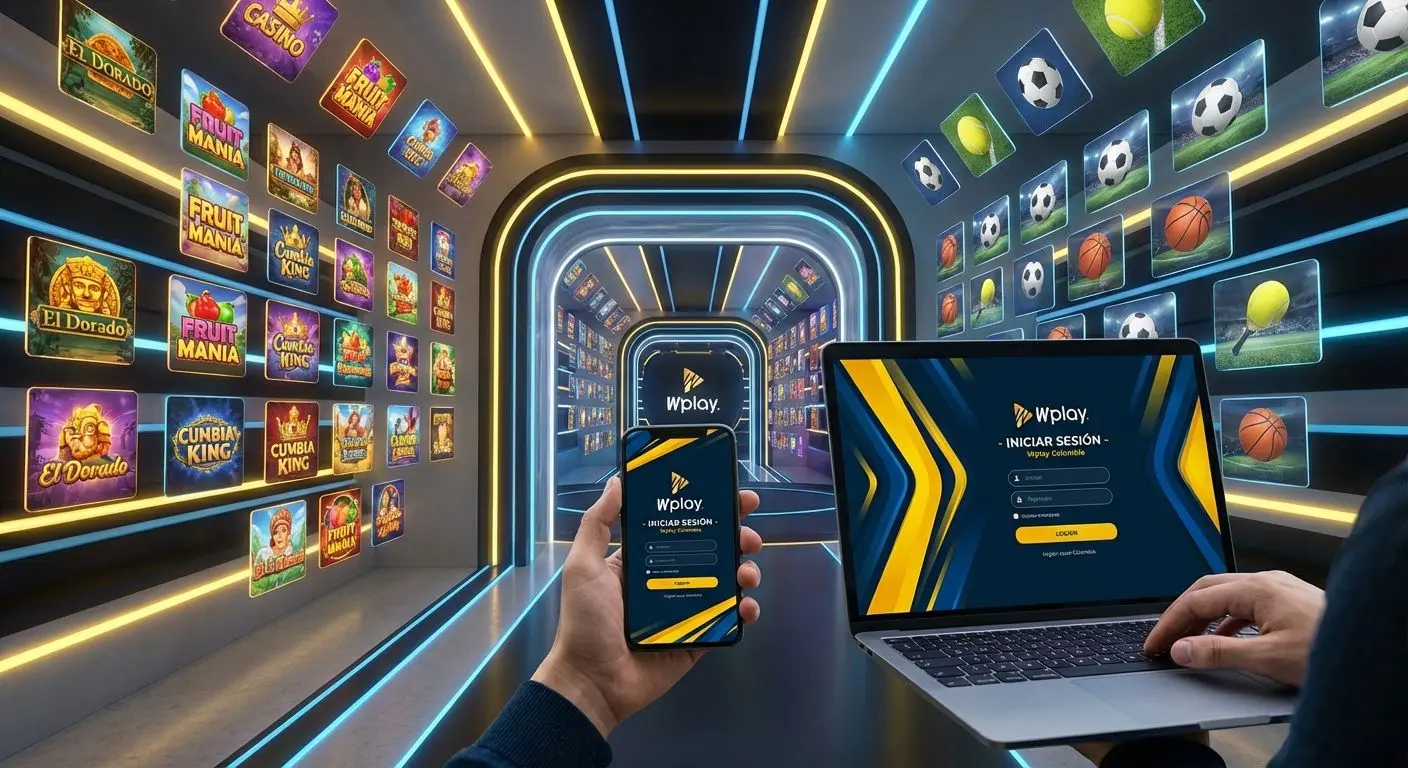 Banner de acceso a la cuenta de Wplay Casino para jugadores de Colombia