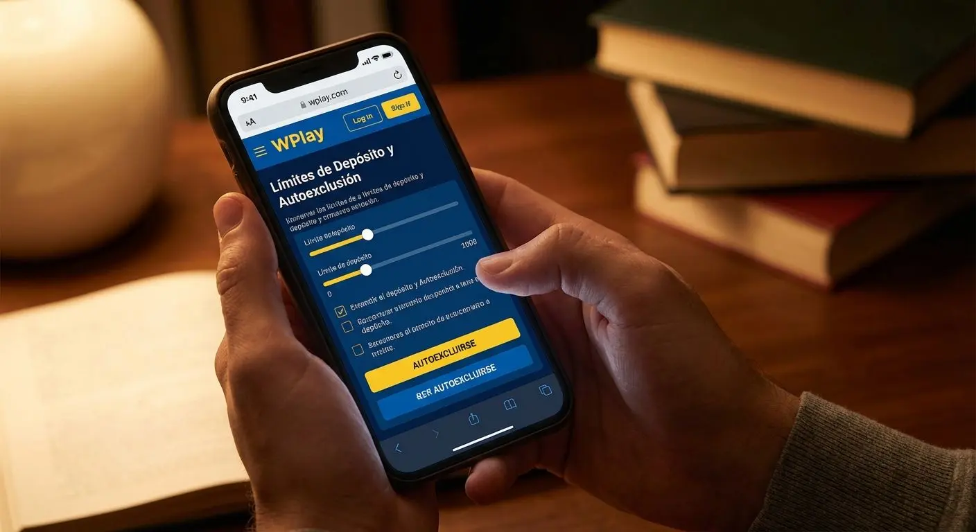 Opciones de límites de depósito y autoexclusión en WPlay desde móvil