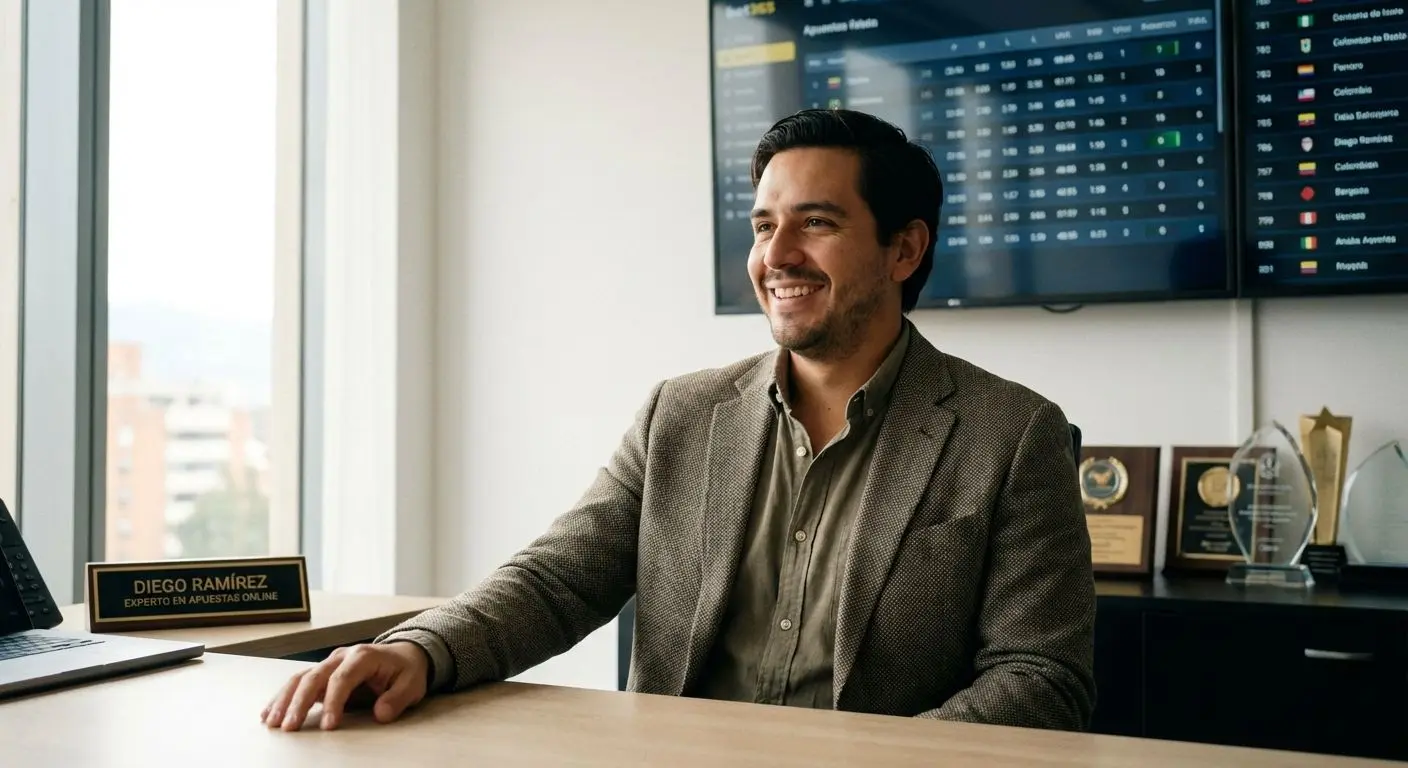 Especialista colombiano en registro de apuestas online con actitud profesional